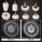 Polishing Wheel for Drill, SPTA Buffing Mop for Drill, 8Pcs White Flannelette Polishing Mop Wheel Grinding Head with 1/4" Hex Shafts for Manifold/Aluminum/Stainless Steel/Chrome