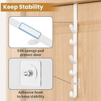 Over The Door Hooks, Metal Door Hooks for Hanging, Over The Door Purse Organizer for Coat Hanger, Back of Shower Door for Han