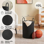 Artfeel Laundry Basket,Woven Cotton Rope Laundry Hamper,40L for Decorative Storage of Dirty Clothes,Toys and Blankets in Bath