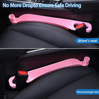 Supin Car Seat Gap Filler Set of 2, Multifunctional Seat Side Gap Filler with Organizer & Hook Function& 2 Storage for Stabilizing Phone,Keys Wallet, Fill The Gap Between Seat & Console (Pink)