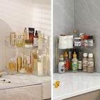 INVSSENE Corner Bathroom Countertop Organizer, Vanity Trays for Counter, Makeup Organizers, Perfume Tray, Kitchen Spice Rack,