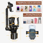 Phone Holders for Your Car, Adjustable Car Cup Holder Expander with Rubber Grip, Secure Hold, Multi-Scenario Use for Drivers,