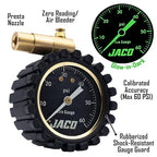 JACO MBX-60 Presta Tire Pressure Gauge for Bikes (Max 60 PSI) | MTB & XC Series