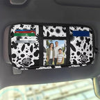 Floral Zippered Tactical Car Sun Visor Organizer with Adjustable Straps and Pockets Glasses Pouch with Storage Compartments and Card Holder Easy Installation Universal Fit for Most Cars SUV