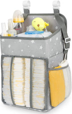 Maliton Changing Table Diaper Organizer - Baby Hanging Diaper Stacker Nursery Caddy Organizer for Cribs Playard Baby Essentia