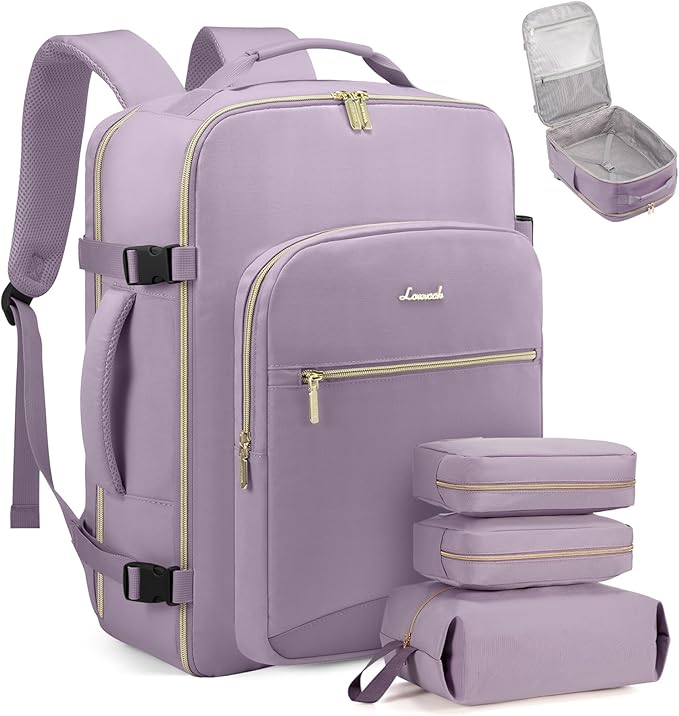 LOVEVOOK Travel Backpack for Women & Men 40L,Airline Approved Carry On Backpack Travel Essentials,TSA Carry on Luggage,Waterp