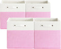 FinishingBo 13 x 13 Inch Fine Linen Storage Bins with Handles，Fabric Cube Boxs，Basket Organizers for Shelves for Home, Closet
