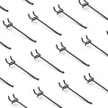 HUHOLE 25 Pack Black Pegboard Hooks 6 Inch – Heavy Duty Metal L-Hooks for 1/4" Peg Board – Garage Tool Organizer, Retail Disp