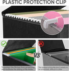 BALEINE File Organizer Box with Lid, Collapsible File Folder Organizer with Plastic Slide, Hanging File Folder Box for Office