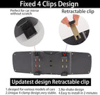 Bling Rear View Mirror Accessories with 2 PCS Car Seat Hooks for Headrest, Universal Bling Diamond Rear View Mirror Cover for Women ＆ Girls