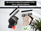 StorageWorks Hat Rack, Closet Organizer and Storage for Baseball Caps,Set of 2 with 10 Adjustable Stainless Steel Clips, Fits