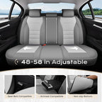 Coverado Car Seat Covers Full Set, Nappa Leather Seat Covers for Cars, Car Seat Protector Car Seat Cushion, Front and Back Se