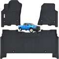 SANBAN Floor Liners for 2025 Dodge Ram 1500 Crew Cab（Rear with Under-Seat Factory Storage）,TPE All Weather Protection 2 Rows Car Floor Mats.