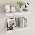 Dreamland 24 Inch Long Floating Shelves in White,6.7 Inch Deep Floating Shelf for Wall,Large Display & Storage Shelf, Wall Sh