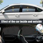ZATOOTO Car Window Shades for Honda Accord 2018-2023, 4 Pcs Magnetic Car Window Covers - 100% Block Light Privacy Curtains, Side Window Sun Shade for Baby Breastfeeding, Sleeping, Camping
