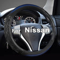 GIANT PANDA Steering Wheel Cover for Nissan Rogue - Car Steering Wheel Cover for Nissan Altima Sentra(Blue-Round-Shaped)