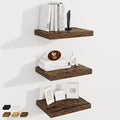 Fun Memories 12 Inch Deep Floating Shelves, 16 x 12 Wooden Wall Shelves, Extra Deeper & Thicker Rustic Wall Mounted Storage S