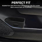 2PCS Door Side Trash Can for 2019-2024 2025 Toyota RAV4 Accessories Trash Bin with Handle Silicone Garbage Can (Left & Right Side)