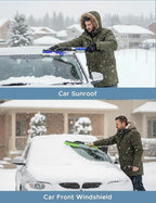 27" Snow Brush and Ice Scrapers for Car Windshield (3 Pack), Window Scraper with Ergonomic Foam Grip, Snow Removal for Car, Must Have Winter Car Accessories (Green, Blue & Pink)