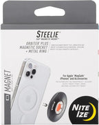 Nite Ize Steelie Orbiter Plus Magnetic Socket and Metal Ring - Car Dashboard with Magnetic Mount - Sturdy Dashboard Mount for Cell Phone - Black