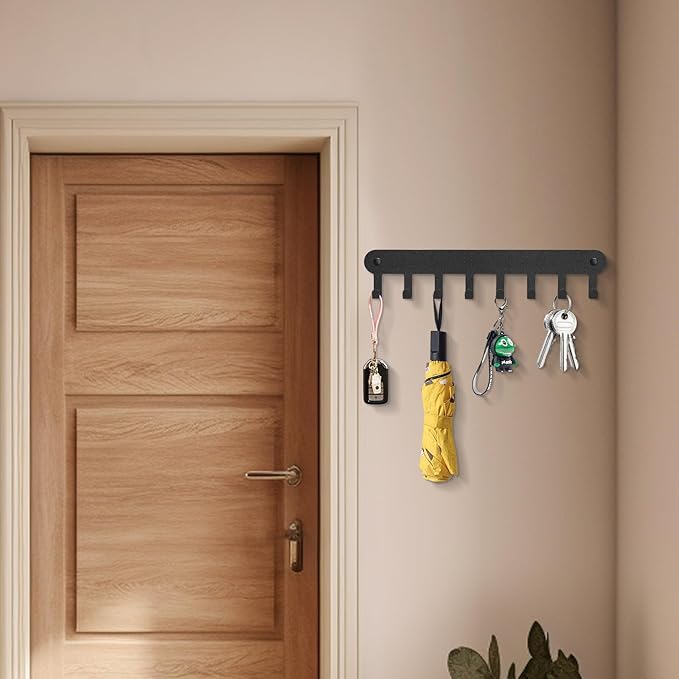 2 Pack Key Holder Wall Mount, Key Holder for Wall,Key Wall Holder, Key Hooks Hanging Keys, Key Hanger Wall Mount with 8 Hooks