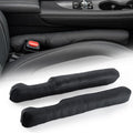 Urehepo 2 pcs Leather Car Seat Gap Filler Organizer, Interior Car Accessories to Stop Things from Dropping for Car SUV Truck Camper, Fill The Gap Between Seat and Console - Black