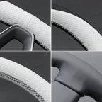 MEWANT DIY Stitching Steering Wheel Cover Wrap for Tesla Model 3 Highland 2023-2025/Model Y 2025 Highland for Tesla Model 3/Model Y Accessories(3D Style)