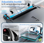 2 in 1 Car Steering Wheel Tray, Car Table Tray with Phone Holder, Steering Wheel Desk Food Table for Car Laptop Mount Steering Wheel for Large SUVs, Trucks & Vans