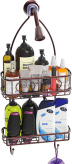 Simple Houseware Bathroom Hanging Shower Head Caddy Organizer, Bronze (22 x 10.2 x 4.2 inches)