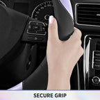 Road Comforts Steering Wheel Cover – Breathable Leather Steering Wheel Cover, Anti-Slip Grip, Universal Fit 14.5” to 15”, Hea
