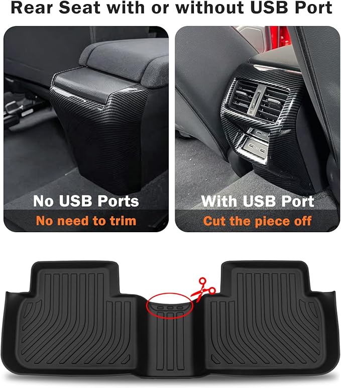 Sunsdrew Floor Mats for 2022-2026 Honda Civic Accessories (Include Sport, Not for Hybrid), for Acura Integra 2023-2025, All Weather Car Mats Front Rear 2 Rows TPE Rubber Raised Edge