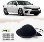 Right Passenger side Mirror Fits 2022-2025 HONDA CIVIC Sedan/Hatchback With Power Glass, Manual Folding, Match to Crystal Black Pearl Replace HO1321350 76208T20A01 (3 Pins)