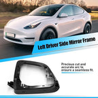 Jaronx Compatible with Tesla Model Y Side Mirror Cover Housing 2018-2025, Left Driver Side Door Wing Rearview Mirror Frame Cover Compatible with Tesla Model Y Accessories