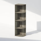 Furinno Reed Corner Shelf, 4-Tier Corner Bookshelf, Book Shelf, Corner Shelves, Storage Rack, for Organization and Storage, H