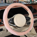 Nappa Leather Steering Wheel Cover, Advanced Microfiber Leather Non-Slip Breathable Fabric, Warm in Winter and Cool in Summer