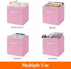 Lifewit Storage Cubes, Foldable Decorative Fabric Storage Baskets for Organizing Home Organizers with Handles for Shelves, Cl