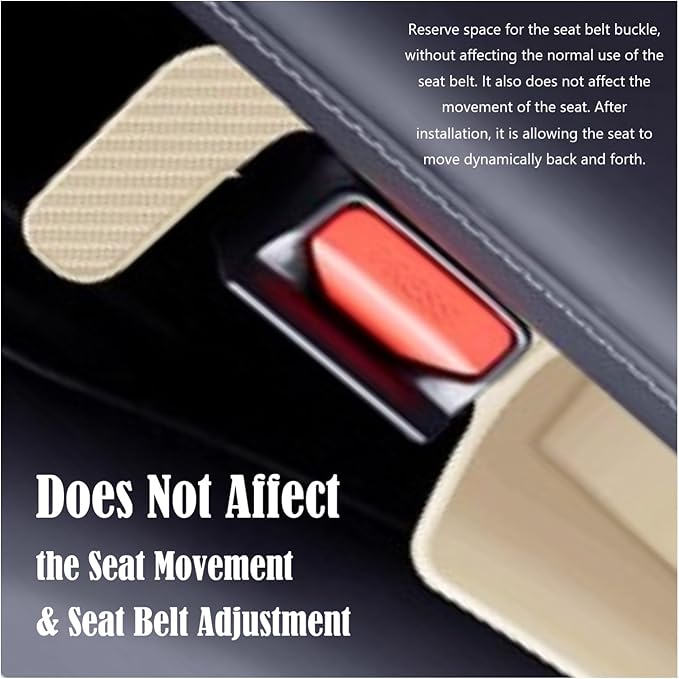 Seat Gap Storage Box for Your Car,Trucks, Auto Side Seat Gap Filler Organizer 2 Pack, Fill the Gap Space Between the Console and Seats, Universal Car Accessories Gap Filler, Beige