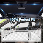 KMF 6pcs Thicken Full Sun Shades for Dodge Challenger 2015-2023 Accessories,Car Window Covers Sunshade for Windshield Side Rear, UV Block Visor Privacy for Car Camping with Storage Bag