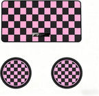 Car Interior Accessories Set – 2PCS Silicone Cup Holder Coasters & 1PCS Anti-Slip Dashboard Pad, Universal Non-Slip Rubber Ma