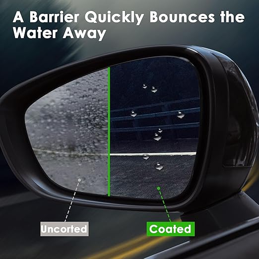 FOLLOWIN Ceramic Coating for Car Side Mirror, Glass Coating, Water Beading Technology, Advanced Water Repellent for Backup Ca