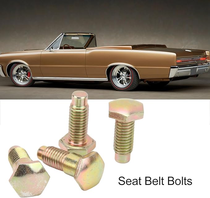 4PCS Car Seat Belt Bolts, 13/16in Floor Pan Mounting Attachment Bolts Bow Tie, Head Reliable Performance INL10528 for A F X B‑Body