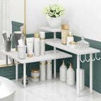 Homode Kitchen Countertop Organizer Corner Shelf, Bathroom Counter Organizers and Storage, 3 Tier Wood Shelf Organizer Space 