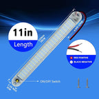 12V Led Interior Light Bar 8 Packs 72Led 6500K White with ON/Off Switch 11Inch 12V 24V for Enclosed Cargo Trailer RV Van Truck Lorry Camper Caravan Motorhome (8Pcs)