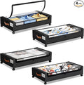 Yecaye 4 Pack Under Bed Storage with Wheels, Under Bed Storage Containers with Lids, Large Under Bed Rolling Storage with Cle