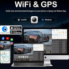 Mirror Dual Dash Camera for Car, Dashcam 4K Front 2.5K IMX335 Rear View/ADAS BSD LCA Wi-Fi&APP WDR Night Vision G-Sensor Loop