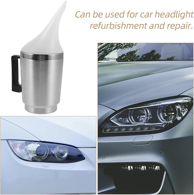 GARVALON Headlight Restoration Kit Atomizing Cup and Polymer Repair Tool Car Headlight Fog Cup for Refurbishing Yellowing and