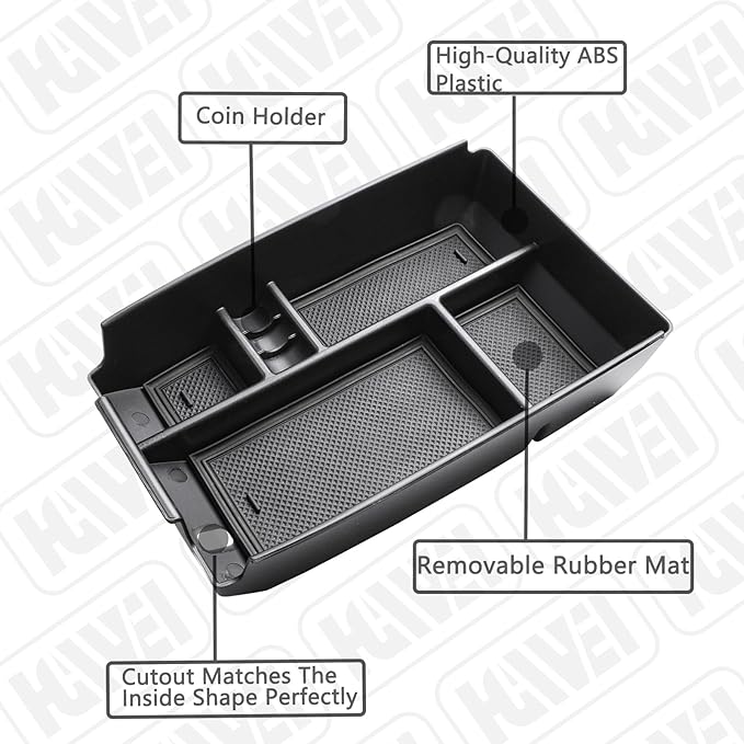 Center Console Organizer Tray Compatible with Ford Escape 2020-2026/Bronco Sport 2021-2026 Accessories, Insert Container ABS 