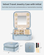 Vlando Travel Essentials for Women Jewelry Box, Travel Accessories for Teen Girl Trendy Stuff, Necklace Organizer Earrings Ri