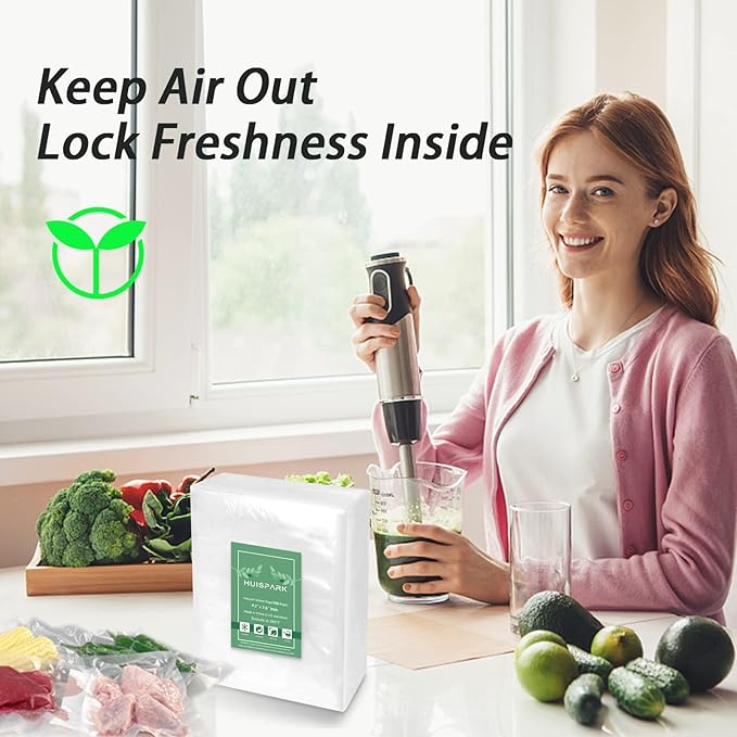 4.7" x 7.8" Vacuum Sealer Bags,Heavy Duty Pre-Cut Design Commercial Grade Food Sealable Bag for Heat Seal Food Storage,Smell 