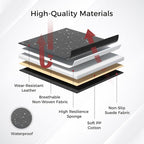 Huidasource Front Seat Covers, Full-Cover Leather Driver Seat Cover, Side Stretch Fabric, Car Interior Front Seat Cover Unive